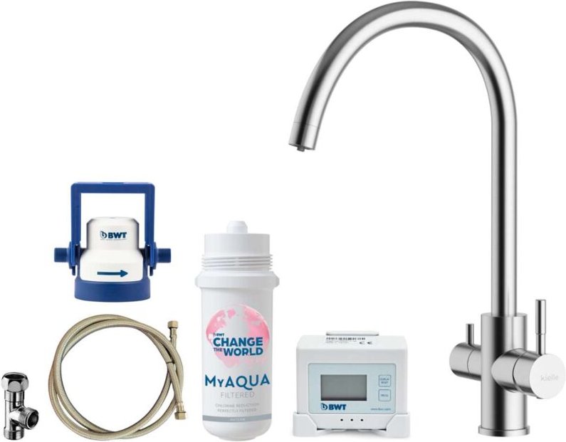 Kielle - Wimeo - Spültischarmatur inkl. Filter, Edelstahl gebürstet 10525SFI15