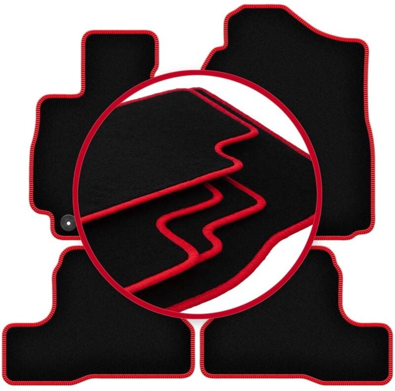 CARLUX-RED Autofußmatten für: Suzuki Jimny II Offroad (2018-)