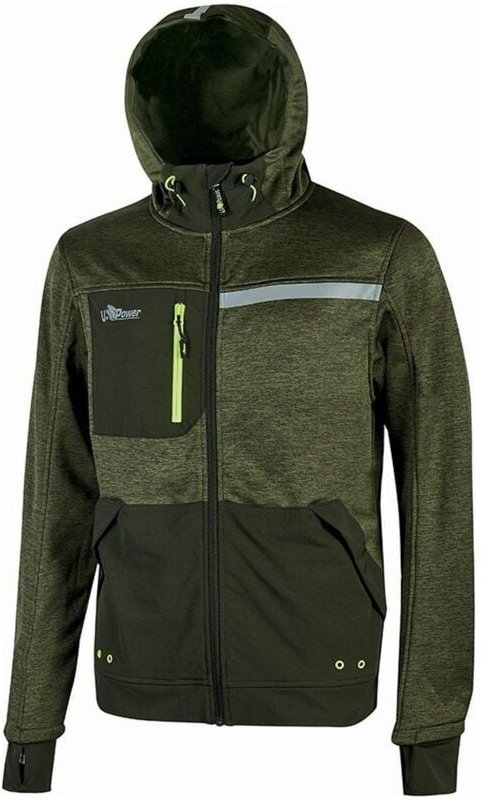 Arbeitskapuzenpullover mit Reißverschluss GALAXY - Dunkelgrün S