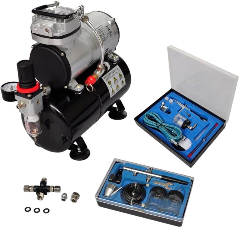 Profi Airbrush Komplett-Set mit 2 Pistolen
