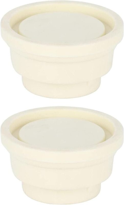 Poolleiter-Puffer, 2 Stück, in den Boden eingelassene Poolleiterspitzen, weißes Gummipuffer-Set für Schwimmbadleitern, u...