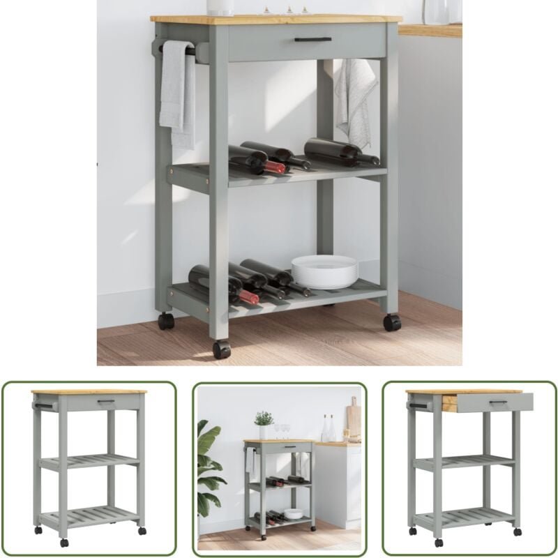 Küchenwagen monza 60x40x90 cm Massivholz Kiefer - Holzschrank - Küchenschrank - Kücheninsel - Retro Möbel - Vintage Stil...