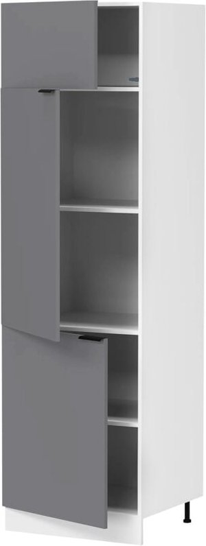 Ebuy24 - Fasola Küchenhochschrank 60 cm 3 Türen anthrazit grau, weiß.