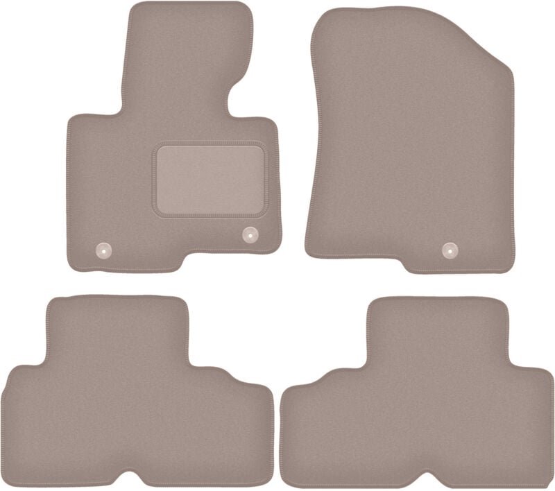 Thumbnail - Beige Veloursmatten für: Kia Carens IV Minivan (2013-2018)