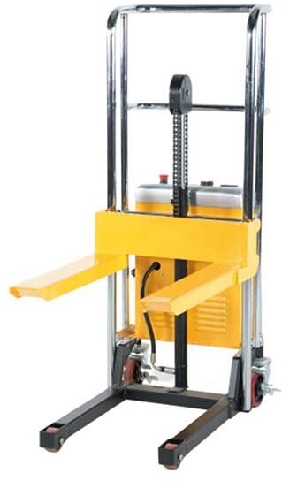 Thumbnail - Semi-elektrischer Stapler 400kg - Abnehmbare Plattform 650x550mm - Max. Hubhöhe 1500mm - Verwendung von Gabeln - Effizie...