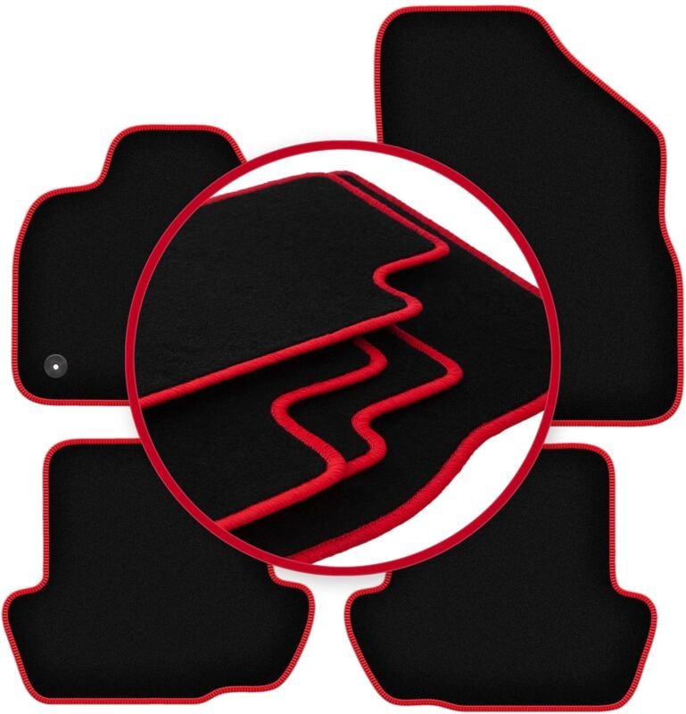 CARLUX-RED Autofußmatten für: Citroen DS5 Limousine (2011-2018)