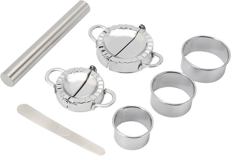 Thumbnail - Knödel-Maker, 7er-Pack Edelstahl Easy Pie Ravioli Empanadas Pressform, Pierogi-Schneider-Verpackung