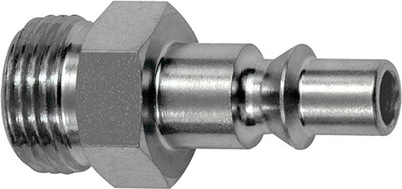 Nippel für Kuppl. nw 5,5, aro 210, Stahl gehärtet/verz., g 1/4 ag - Riegler