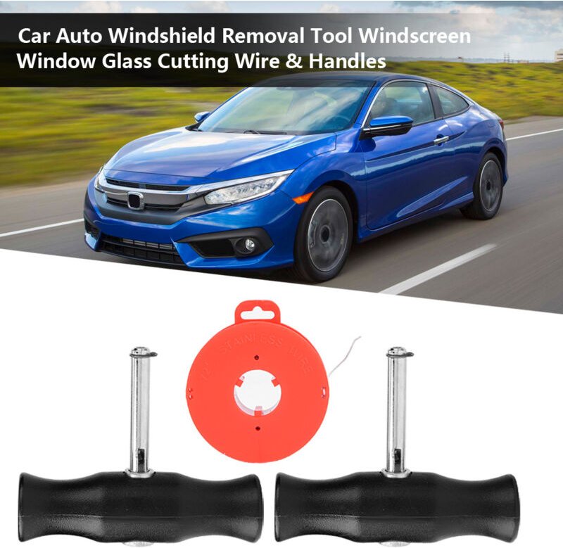 Jeffergarden Auto-Auto-Windschutzscheiben-Entfernungswerkzeug, Windschutzscheiben-Fensterglas-Schneiddraht und Griffe