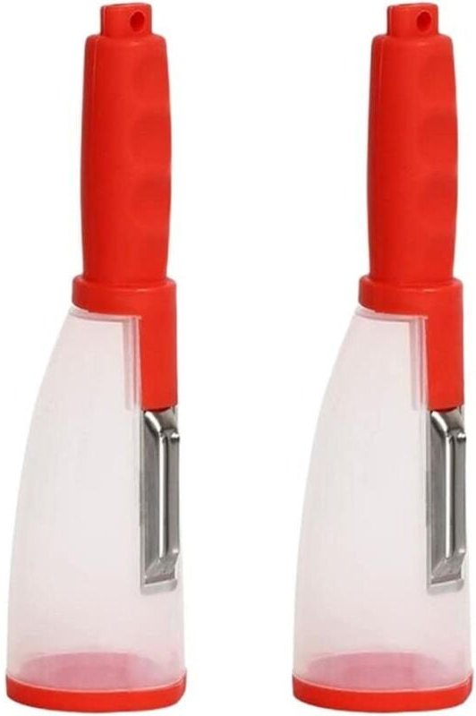 Schäler für die Küche, Edelstahlschäler, Kartoffelschäler mit rutschfesten, guten Griffen und Behältern für Küchenfrücht...