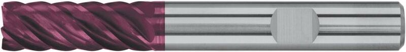 Mehrzahnfräser lang DIN6527 vhm TiALN Typ n Schaft hb Z6-8 14,0mm Format