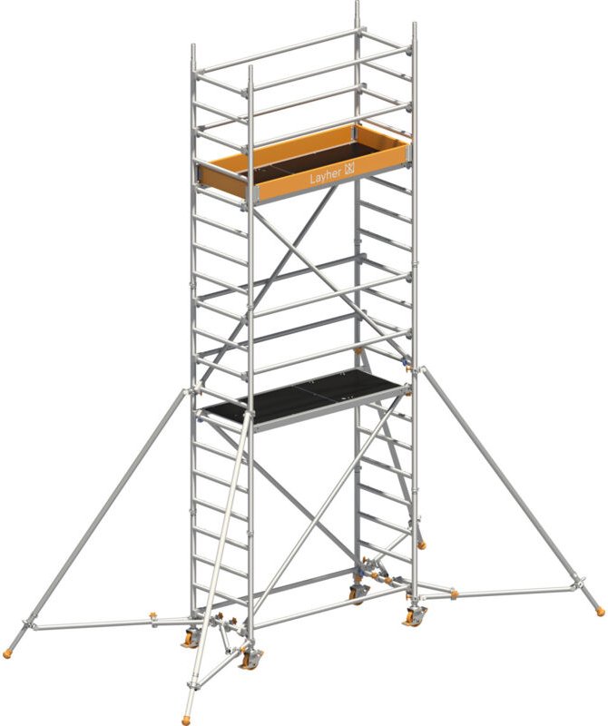 Layher Rollgerüst Uni Leicht P2 mit Gerüststützen 6,10m AH
