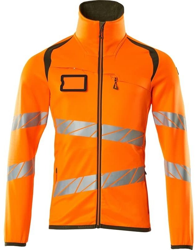 Fleecepullover mit Reißverschluss 19103 Gr. 5XL hi-vis orange/moosgrün - Mascot