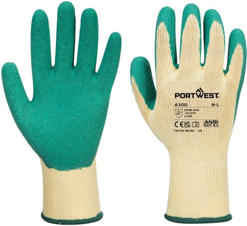 Thumbnail - Latex-Beschichtete Handschuhe Grün 2XL - Größe 11