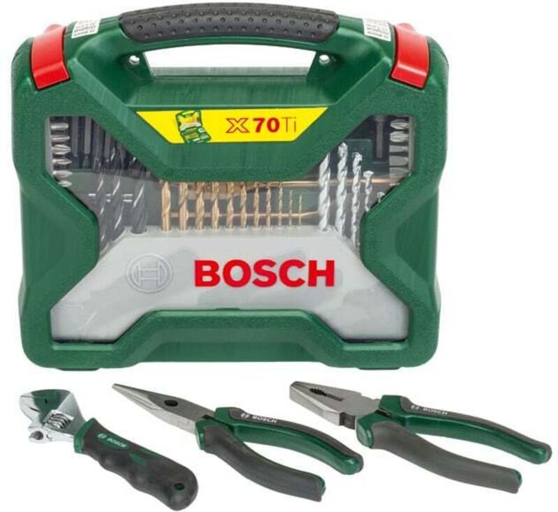 Bosch Bit-Bohrer Set X-Line 70-teilig inkl. Zangen-Set Bohrer-Bit