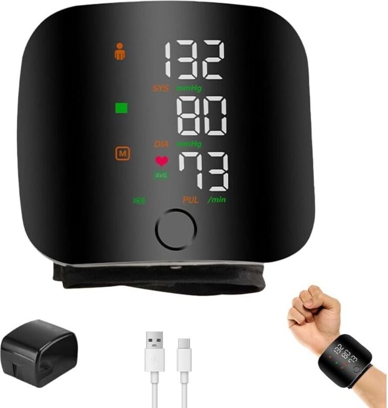 【Präzises Blutdruckmessgerät】Automatische Oberarm-Messung mit XL-LCD Display • Speicherfunktion & verstellbare Manschett...