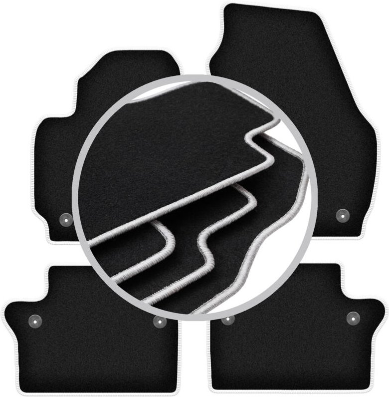 CARLUX-SILVER Autofußmatten für: Volvo V70 III Kombi (2007-2016)