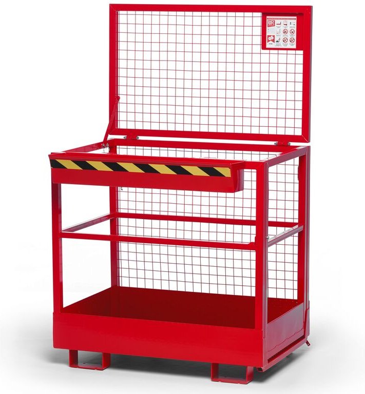 R+R Industrietechnik Arbeitskorb Typ RAK 1200x800x1910mm RAL3000 Feuerrot