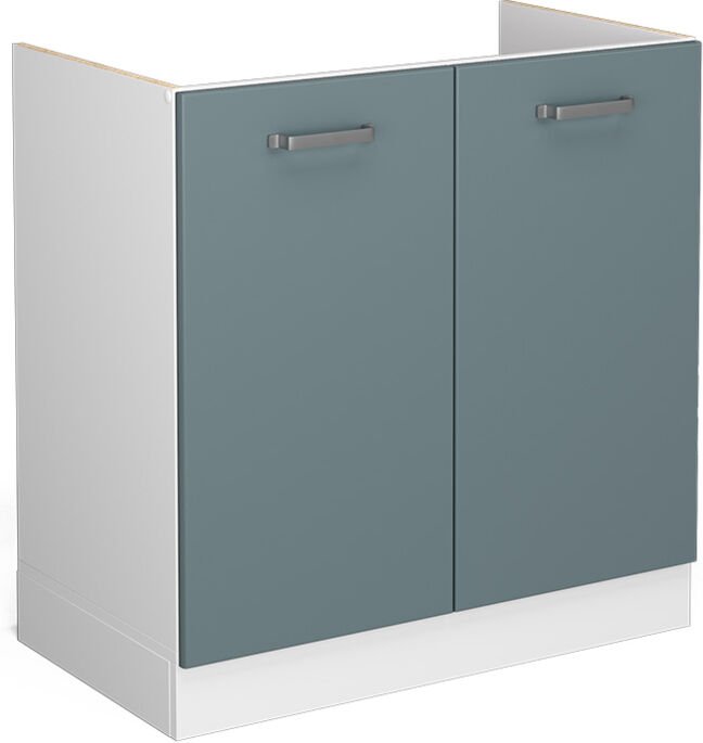 Küchenschrank R-Line, Blau-Grau, 80 cm ohne Arbeitsplatte, Vicco