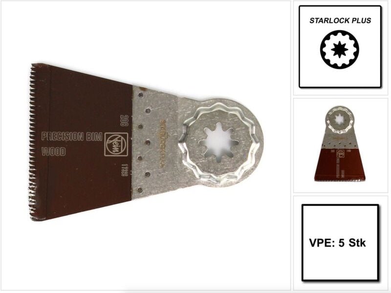 E-Cut Precision BIM-Sägeblatt StarLockPlus 50 x 65 mm 5 Stk - Fein