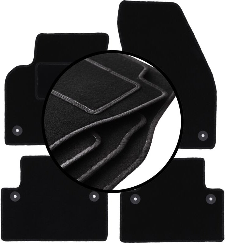 Komplettset Veloursmatten für: Volvo C30 Fließheck (2006-2012)