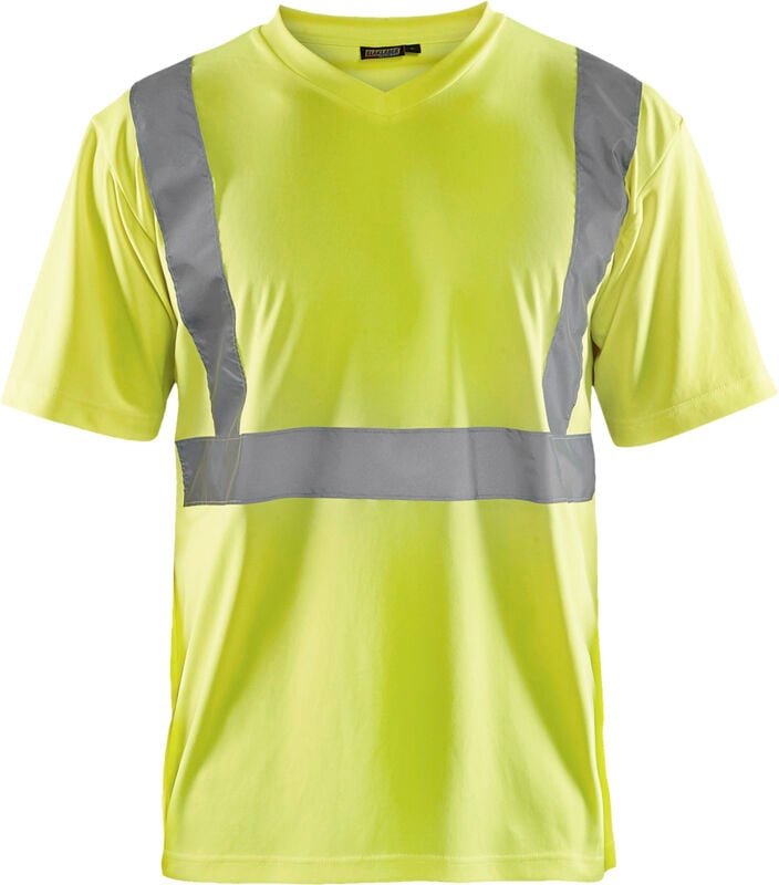Hochsichtbares Arbeitsshirt mit V-Ausschnitt 3313 – Neon Gelb S