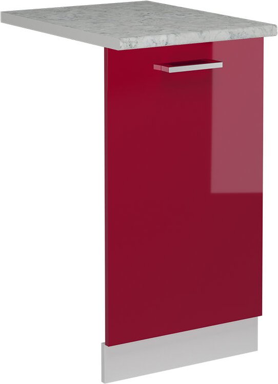 Geschirrspülblende R-Line, Bordeaux Hochglanz, 45 cm , AP Marmor, Vicco