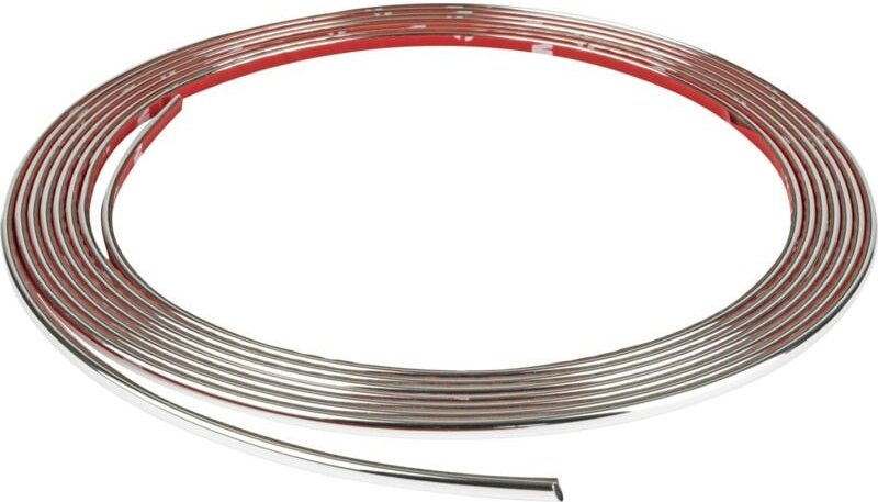 Eufab - Zierleiste universal Chrom 3,65m x 3,5mm Schilderhalter & Aufkleber