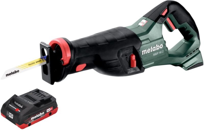 Metabo - ssep 18 lt Akku Säbelsäge 18 v 32 mm + 1x LiHD Akku 4,0 Ah - ohne Ladegerät