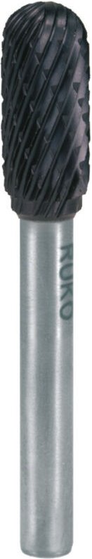 Hartmetall-Frässtift wrc ø 8 mm Kopflänge 18 mm Schaft-Ø 6 mm TiCN Verzahnung kvz 4 - 116021TC - Ruko