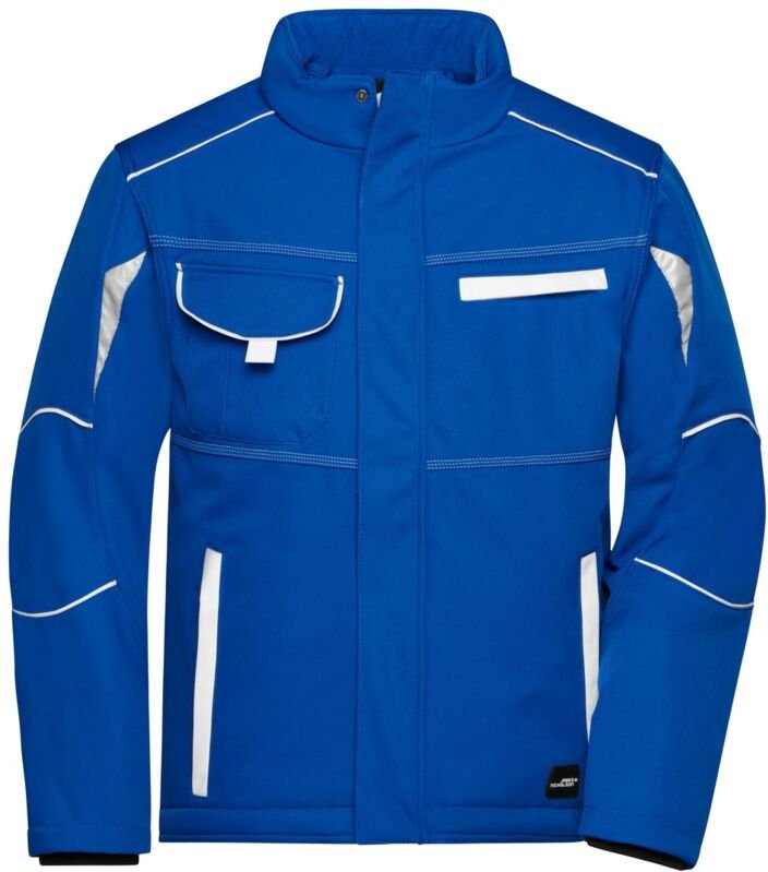 James&nicholson - Softshelljacke mit warmem Innenfutter JN853 Gr. xs royal/white