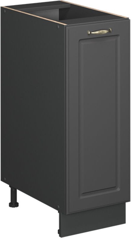 Apothekerschrank Fame-Line, Anthrazit-Gold Landhaus, 30 cm ohne Arbeitsplatte, Vicco