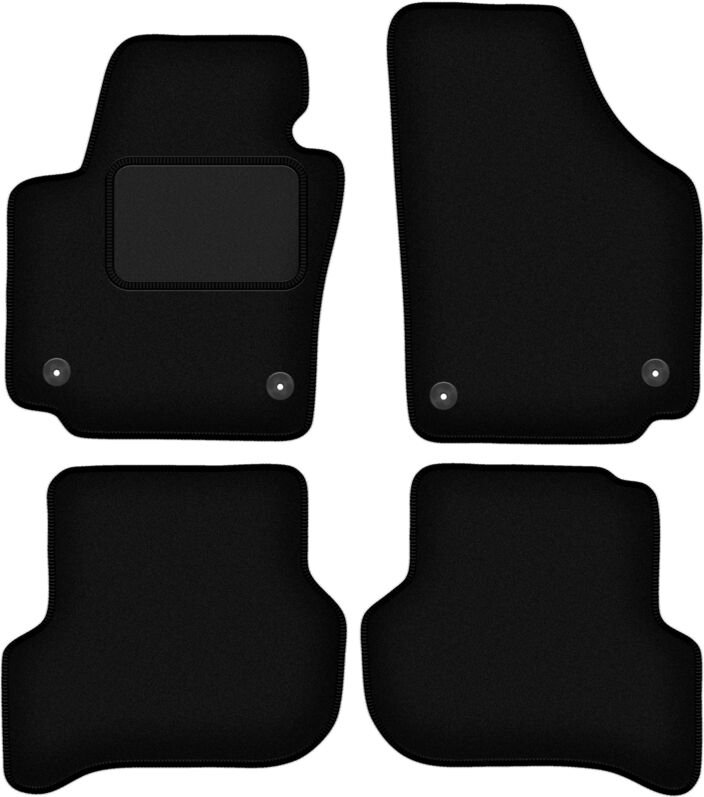 Schwarze Veloursmatten für: Seat Altea Minivan (08.2008-2015)