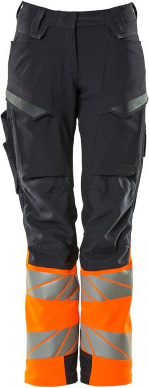 Hose mit Knietaschen 19178-511-01014 Gr. 38 schwarzblau/hi-vis orange - Mascot