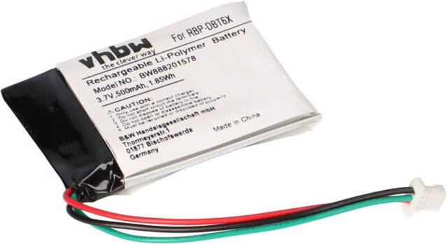 Vhbw - 1x Akku kompatibel mit Datalogic rida DBT6400 Barcodescanner pos (500 mAh, 3,7 v, Li-Polymer)