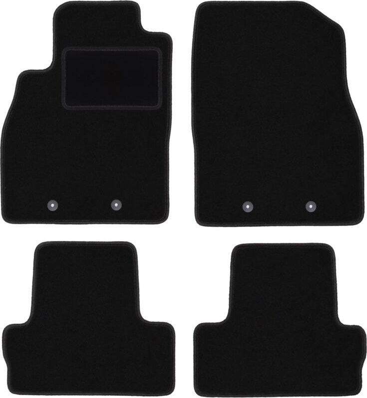 Schwarze Veloursmatten für: Opel Ampera I Fließheck (2012-2017)