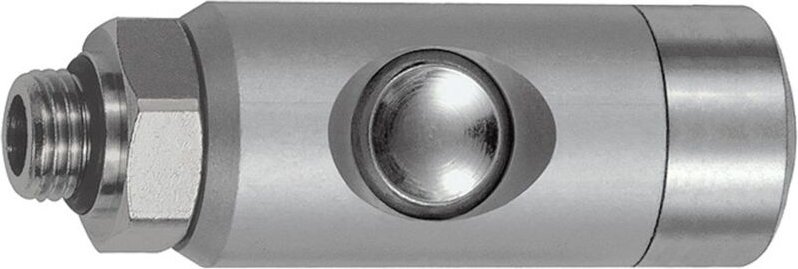 Druckknopf-Sicherheitskupplung nw 5,5, drehbar, Alu, g 1/2 ag - Riegler
