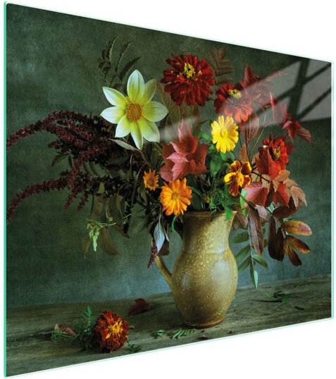 Glasschneidebrett 52x40 Blumen