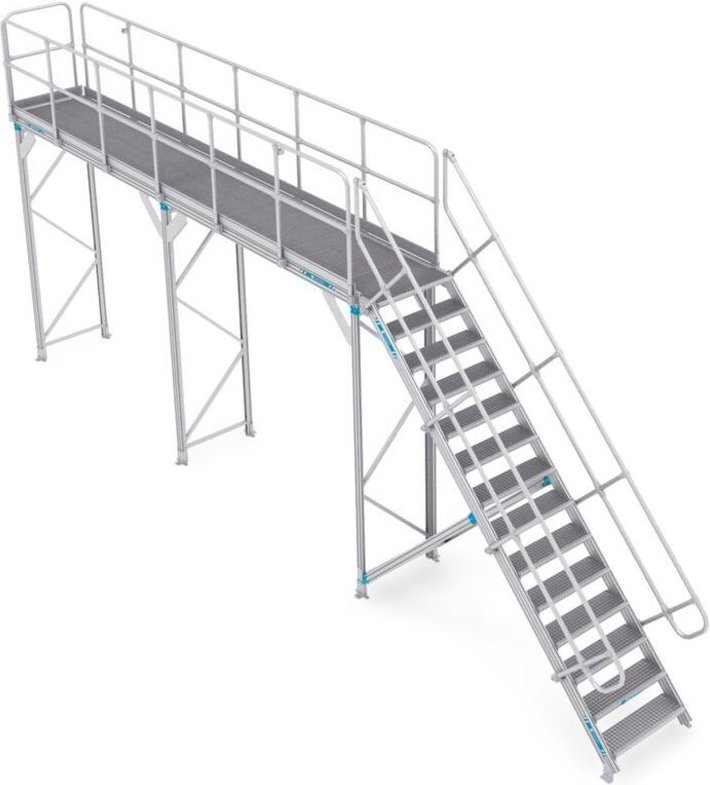 Zarges Enteisungsbühne Basismodul mit Treppenzugang 3m Höhe 6m Länge