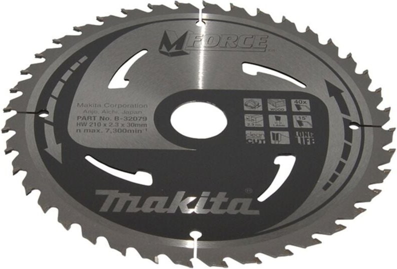 M-force Kreissägeblatt 210 x 30 x 2,3 mm 40 Zähne ( B-32079 ) für Holz - Makita