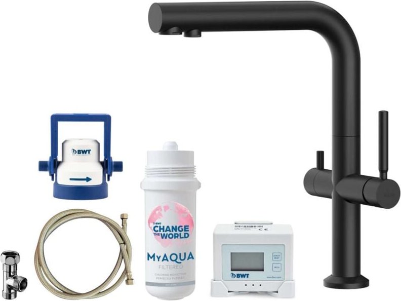 Kielle - Wimeo - Spültischarmatur inkl. Filter, schwarz matt 10525SFI74