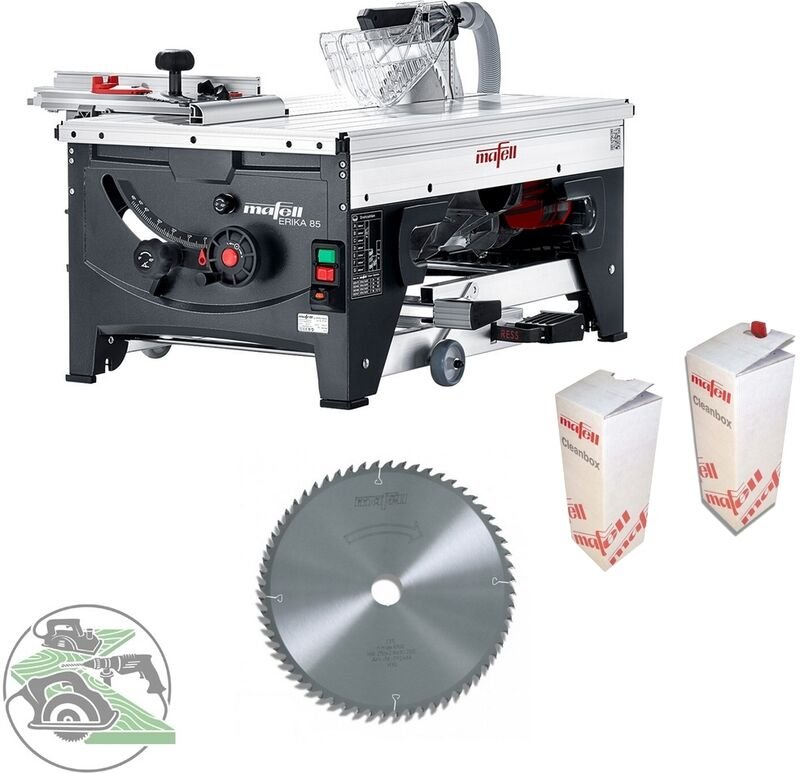 Erika 85 Unterflurzugsäge + Cleanbox + Sägeblatt 250x2,8x30 60Z 1P0227 - Mafell