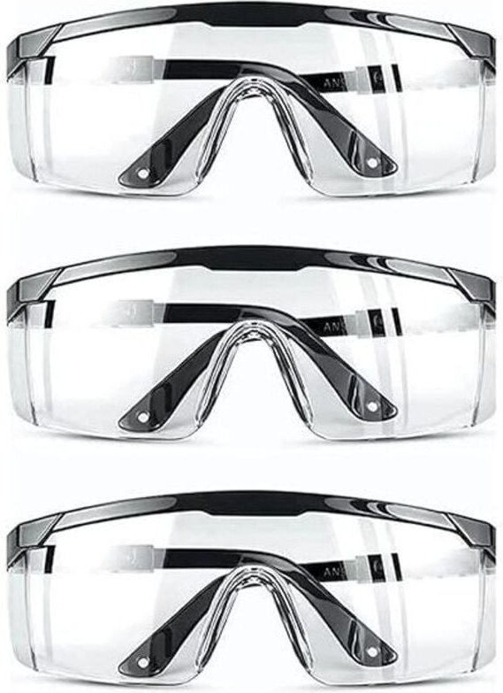 3 Stück) Antibeschlag-, uv- und kratzfeste Schutzbrille für Arbeitsplatz, Bau, Heimwerken, Labor, Schweißen, Chemie Ymyn...