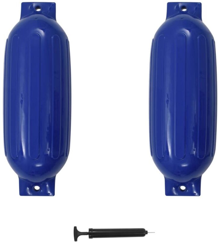 Bootsfender 2 Stk. Blau 69x21,5 cm PVC vidaXL