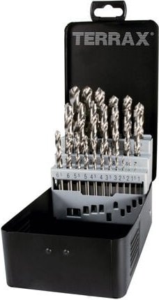 Set 25 HSS-Bohrer mit geschliffenem Schliff Ø1 bis 13 mm