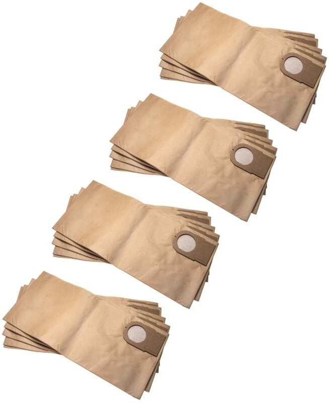 20x Staubsaugerbeutel kompatibel mit Metabo as 9010, asa 9011 Staubsauger - Papier, 51.3cm x 24.1cm, braun - Vhbw