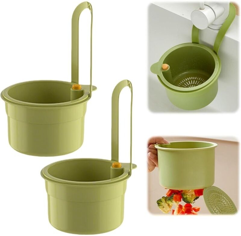 2pcs Abflusssieb, aufsteckbares Abflusssieb, zum Aufhängen am Wasserhahn, kein Durcheinander, abnehmbares Silikon-Abflus...