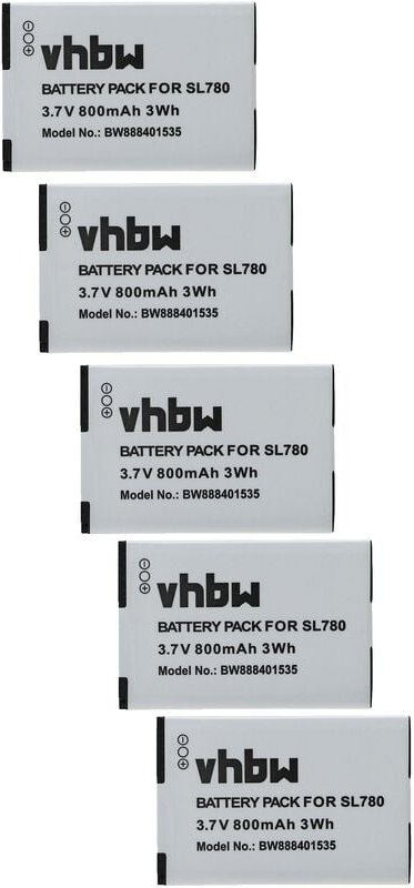 Vhbw - 5x Akku kompatibel mit Unify OpenStage SL6, SL400, SL450 schnurlos Festnetz Telefon (800 mAh, 3,7 v, Li-Ion)