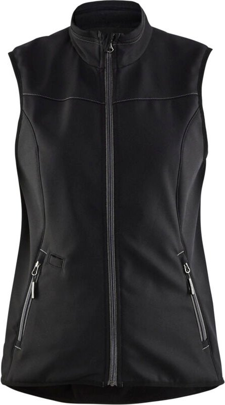 Thumbnail - Arbeitsschutzweste ohne Ärmel Softshell Damen 3851 Schwarz/Dunkelgrau L