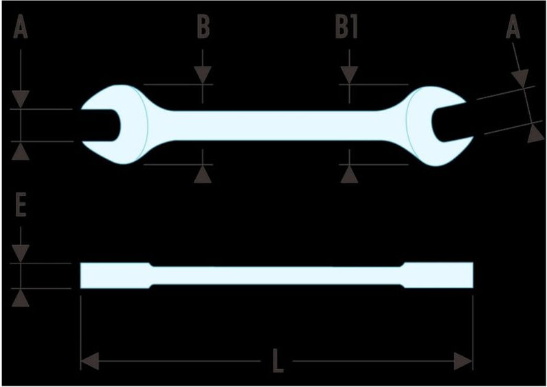 FACOM Maulschlüssel Serie 44 5/8x11/16
